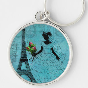 Eiffel Tower Bride  Keychain