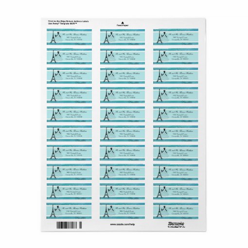 Eiffel Tower Bride Personalized Address Labels Zazzle