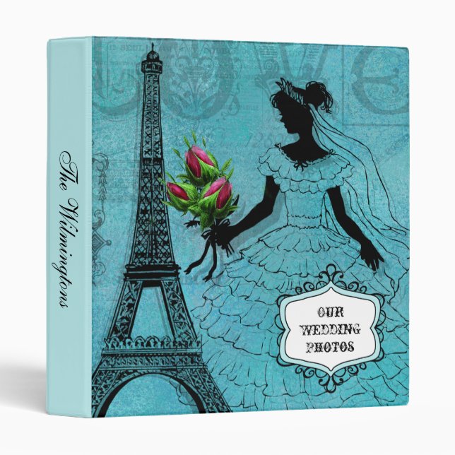 Eiffel Tower Bride Photo Binder (Front/Spine)