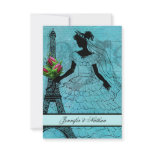 Eiffel Tower Bride  RSVP Card