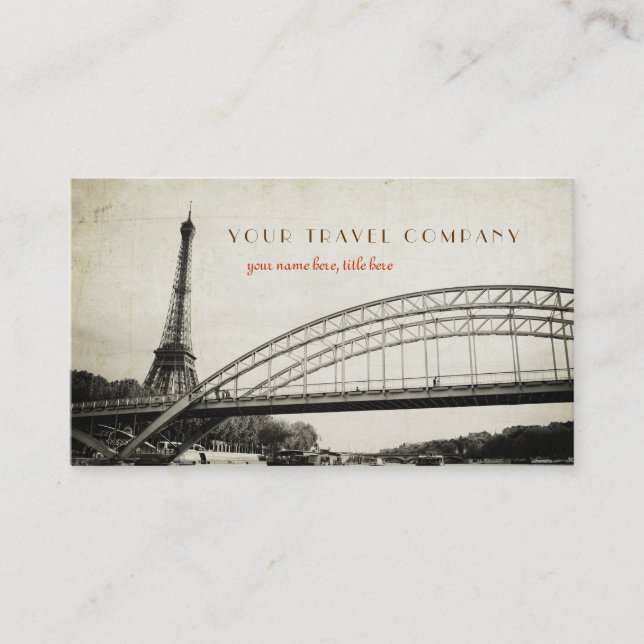 Eiffel Tower  - Business Card (Front)