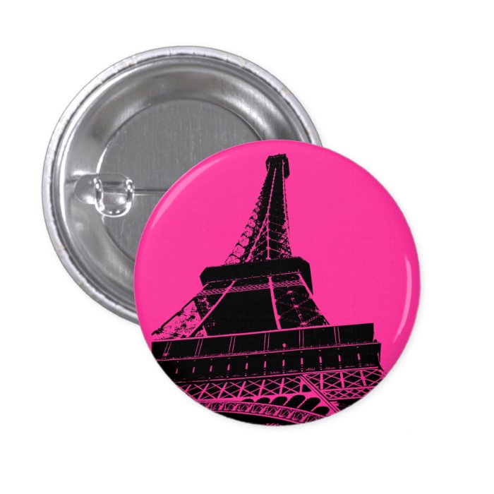 Eiffel Tower Button in Pink