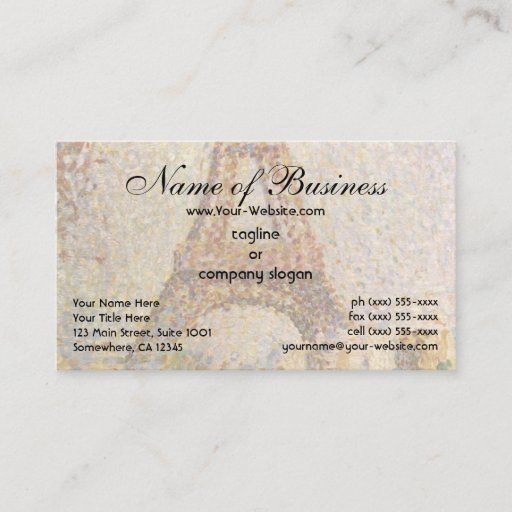 Customizable Eiffel Tower by Georges Pierre Seurat Business Card