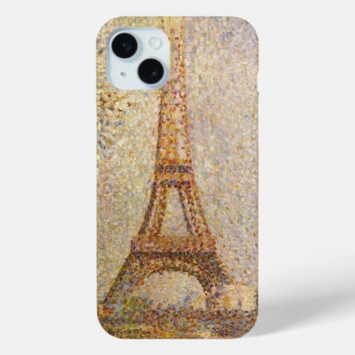 Eiffel Tower by Georges Seurat Vintage Fine Art iPhone 15 Plus Case