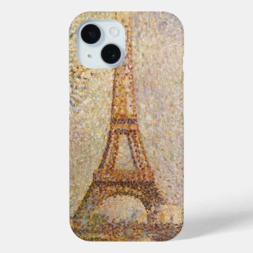 Eiffel Tower by Georges Seurat Vintage Fine Art iPhone 15 Case