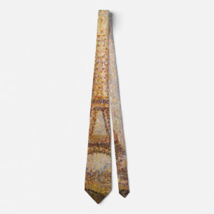 Eiffel Tower by Georges Seurat, Vintage Fine Art Neck Tie