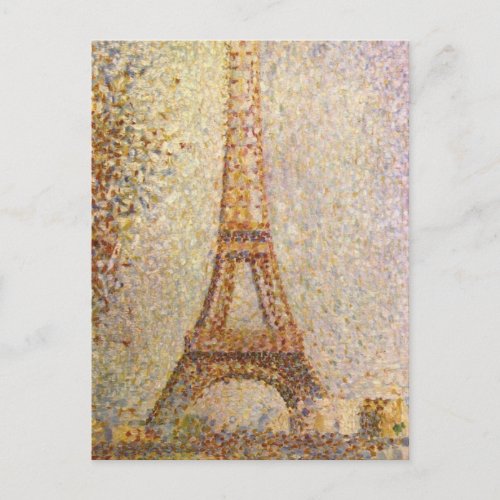 Eiffel Tower by Georges Seurat Vintage Fine Art Postcard