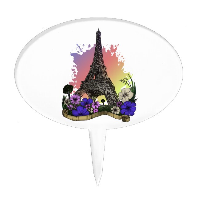 Eiffel Tower Cake Topper (Front)