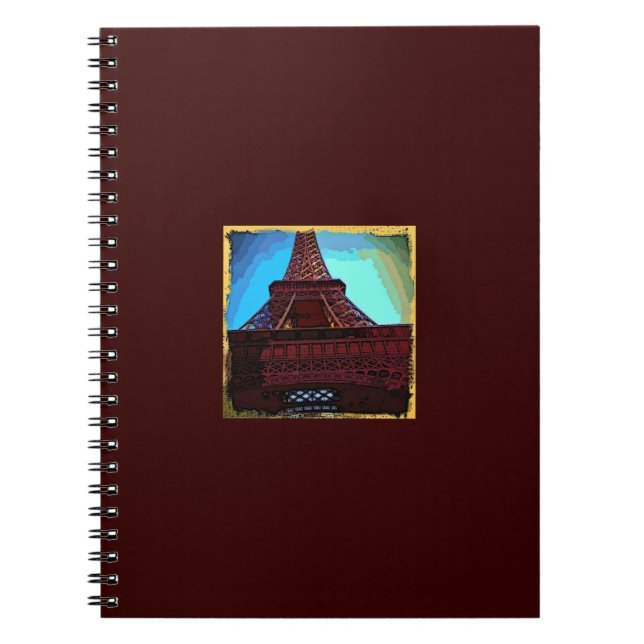 Eiffel Tower Cartoon Notebook (Front)