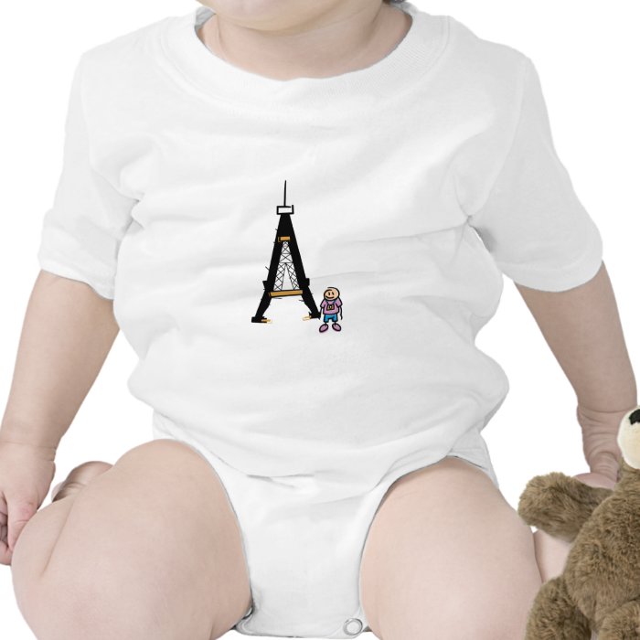 Eiffel Tower Cartoon Romper