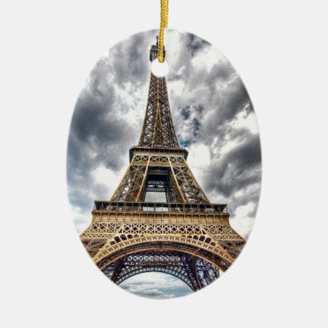 Eiffel Tower Ceramic Ornament (Front)