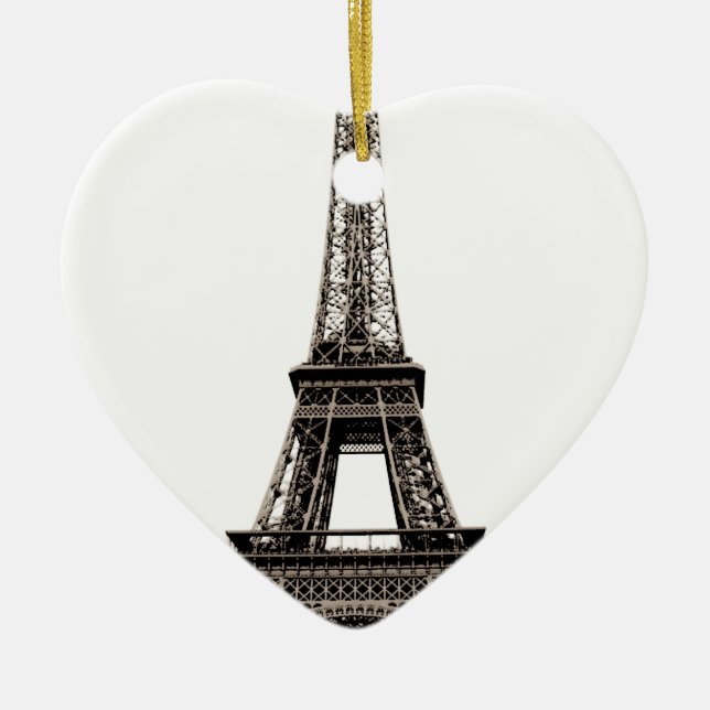 Eiffel Tower Ceramic Ornament (Front)