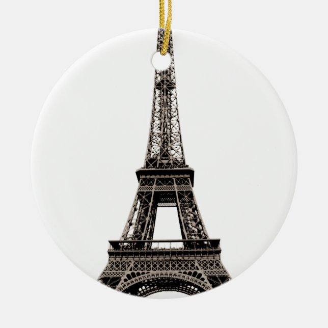 Eiffel Tower Ceramic Ornament (Front)