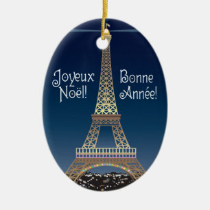 Eiffel Tower Christmas Ornament