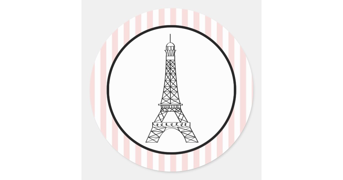 Eiffel Tower Classic Round Sticker | Zazzle