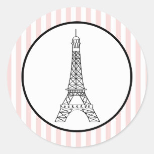 Eiffel Tower Classic Round Sticker