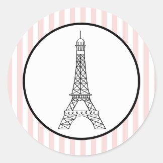 Eiffel Tower Classic Round Sticker