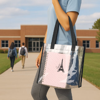 Eiffel Tower Clear Stadium Bag