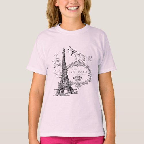 Eiffel tower collage  T_Shirt