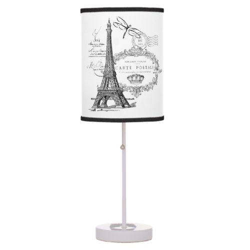 Eiffel tower collage table lamp