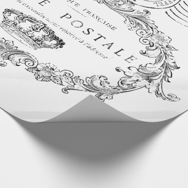 Eiffel tower collage wrapping paper (Corner)