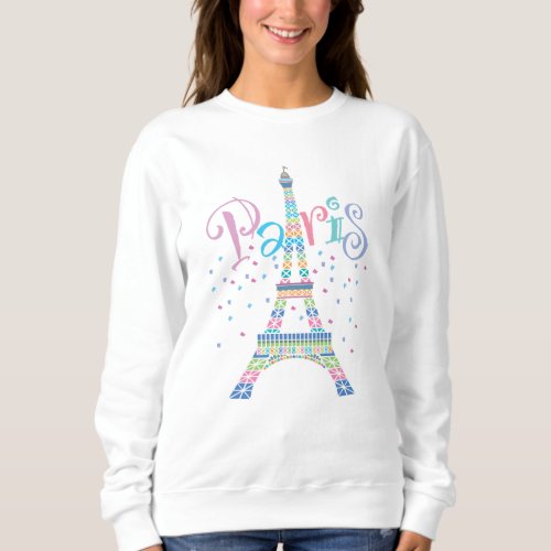 Eiffel Tower Confetti T_shirt Sweatshirt