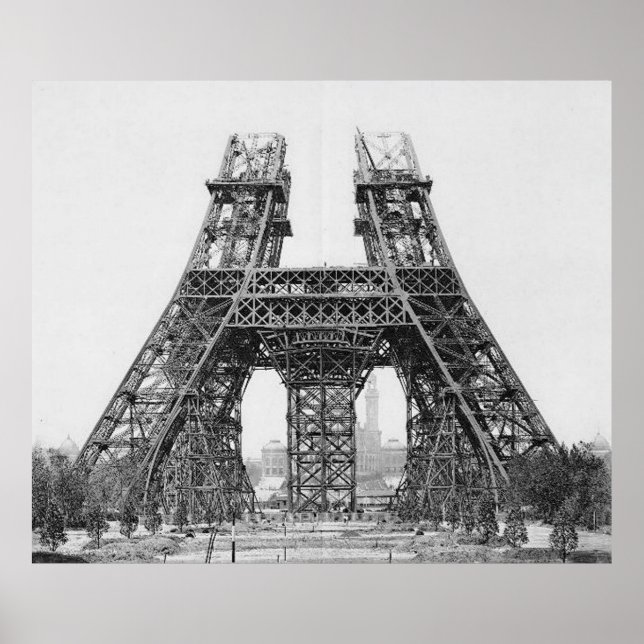 Eiffel Tower Construction Poster (Front)