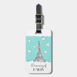 Eiffel Tower custom luggage tag