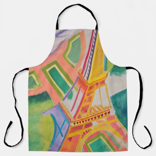 Eiffel Tower Delaunay Abstract Colorful Painting Apron