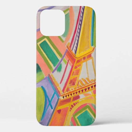 Eiffel Tower Delaunay Abstract Colorful Painting iPhone 12 Case