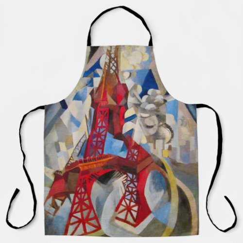 Eiffel Tower Delaunay Abstract Cubist Painting Apron