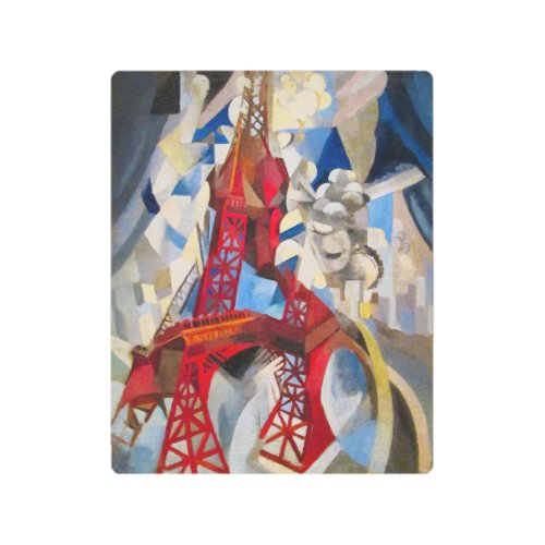 Eiffel Tower Delaunay Abstract Cubist Painting Metal Print