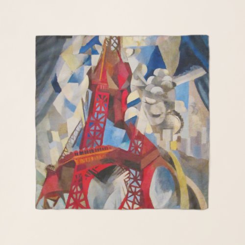 Eiffel Tower Delaunay Abstract Cubist Painting Scarf