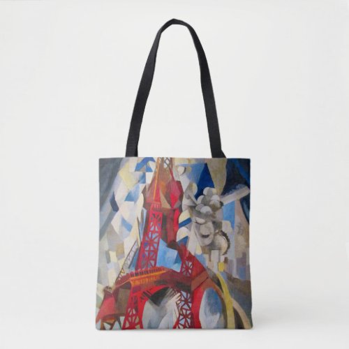 Eiffel Tower Delaunay Abstract Cubist Painting Tote Bag