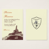 Eiffel Tower ecru prom bid custom admission ticket (Front & Back)
