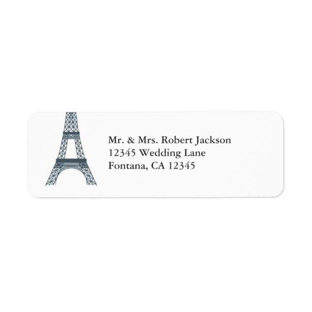 Eiffel Tower Elegant Label (Front)