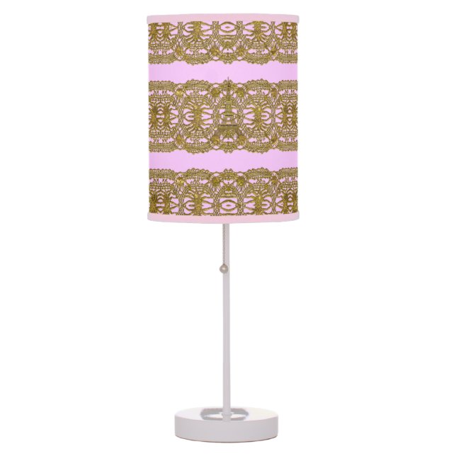 Eiffel Tower Elegant Lace Design Table Lamp (Front)