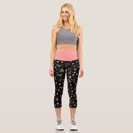 Eiffel Tower Floral Pink and Black