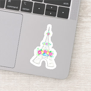 Eiffel Tower, France, French, Flowers, Monument Sticker