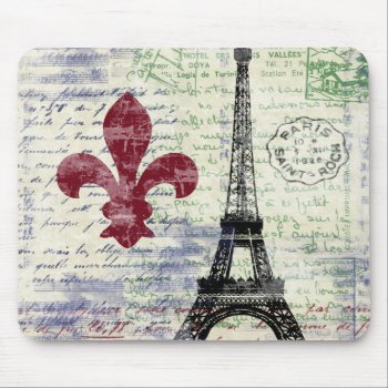 Eiffel Tower France Mousepad by kathysprettythings at Zazzle