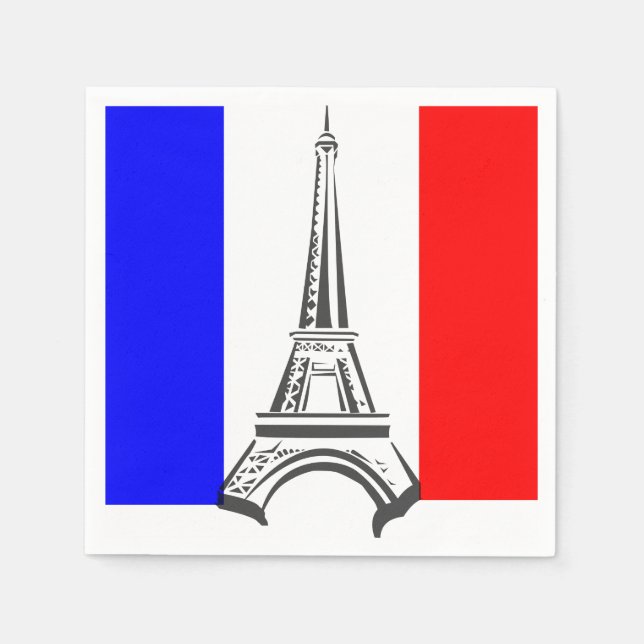Eiffel Tower France Paper Napkins (Front)