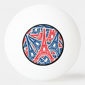 Eiffel Tower, France Pattern Ping-Pong Ball