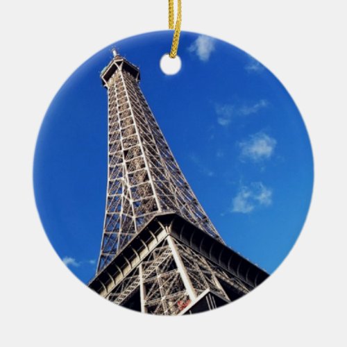 Eiffel Tower France Travel Photography Ceramic Ornament