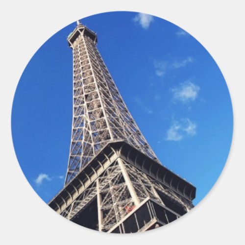 Eiffel Tower France Travel Photography Classic Round Sticker