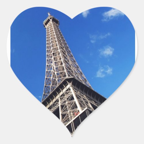 Eiffel Tower France Travel Photography Heart Sticker