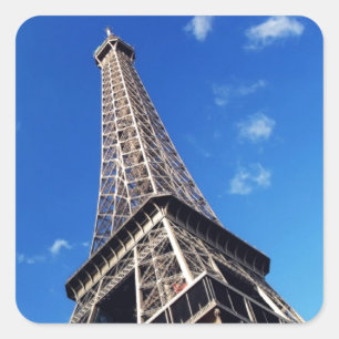 Eiffel Tower France Travel Photography Square Sticker