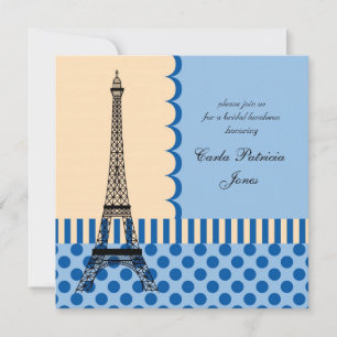 Eiffel Tower French Bridal Shower Invitation