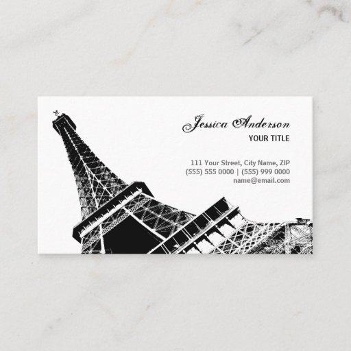Customizable The Eiffel Tower business cards