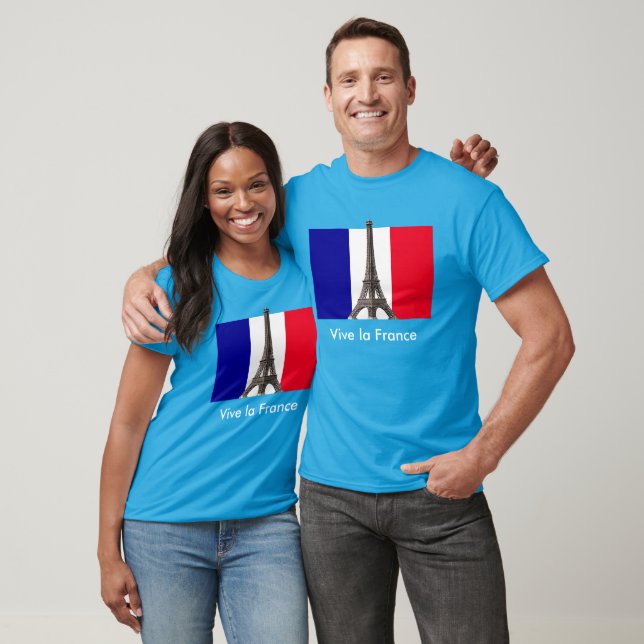 Eiffel Tower French Flag Vive la France Unisex T-Shirt (Unisex)