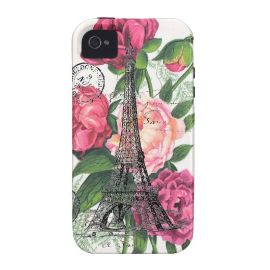 Eiffel Tower French Roses Case (Back)